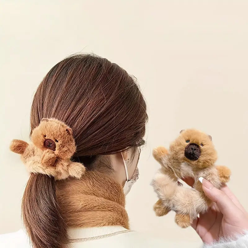 Cute Plush Capybara Hair Tie