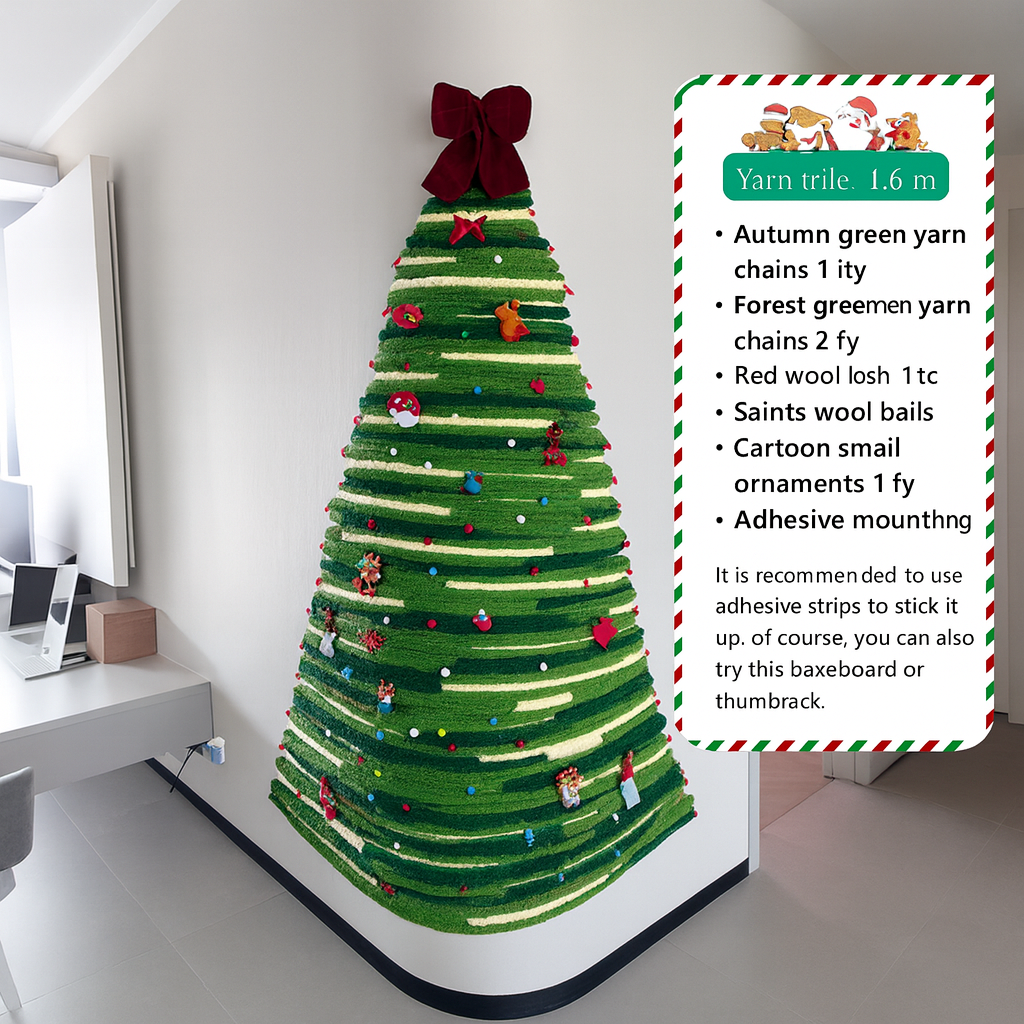 DIY Corner Hanging Felt Instant Christmas Tree