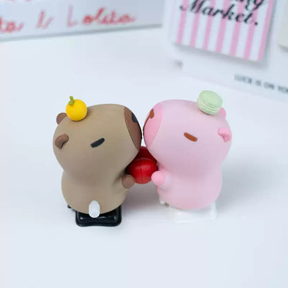 3D Printed In-Love Capybara Couple Figurines