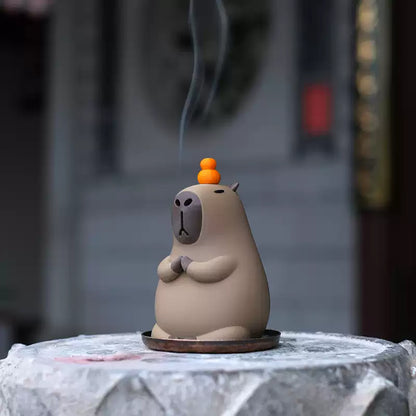 3D Printed Meditating Capybara Incense Burner Toy