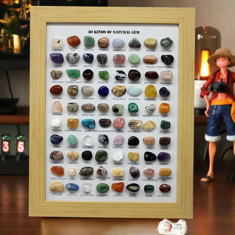 80Pcs Crystal Specimen Box Set Gift Decoration