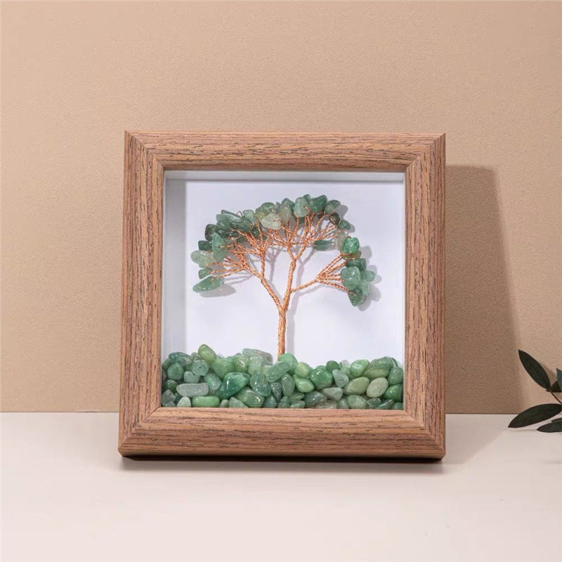Amethyst Picture Frame Fortune Crystal Tree for Home Decoration