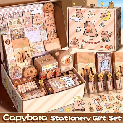 An adorable Capybara-themed stationery gift set