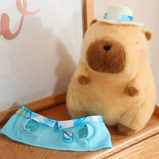 Blue, Pink, Yellow Capybara Plush Toy