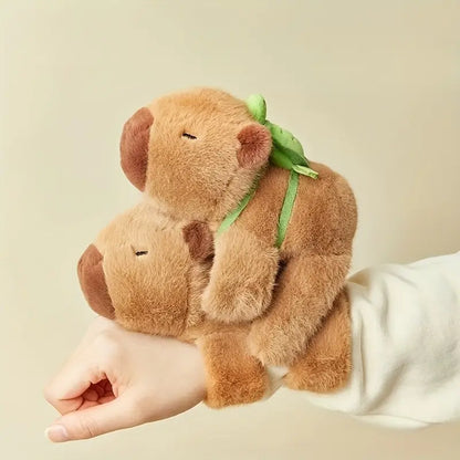 Capybara and Turtle Plush Wristband Set