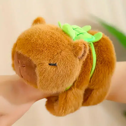 Capybara and Turtle Plush Wristband Set