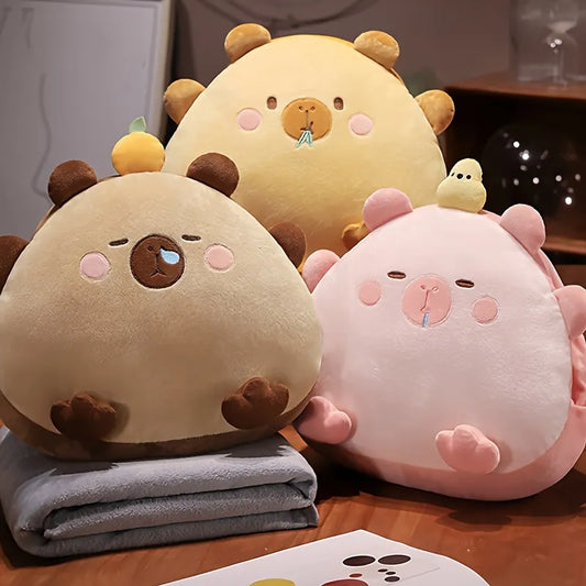 Cartoon Capybara Shaped Plush Pillow With Pillow Core