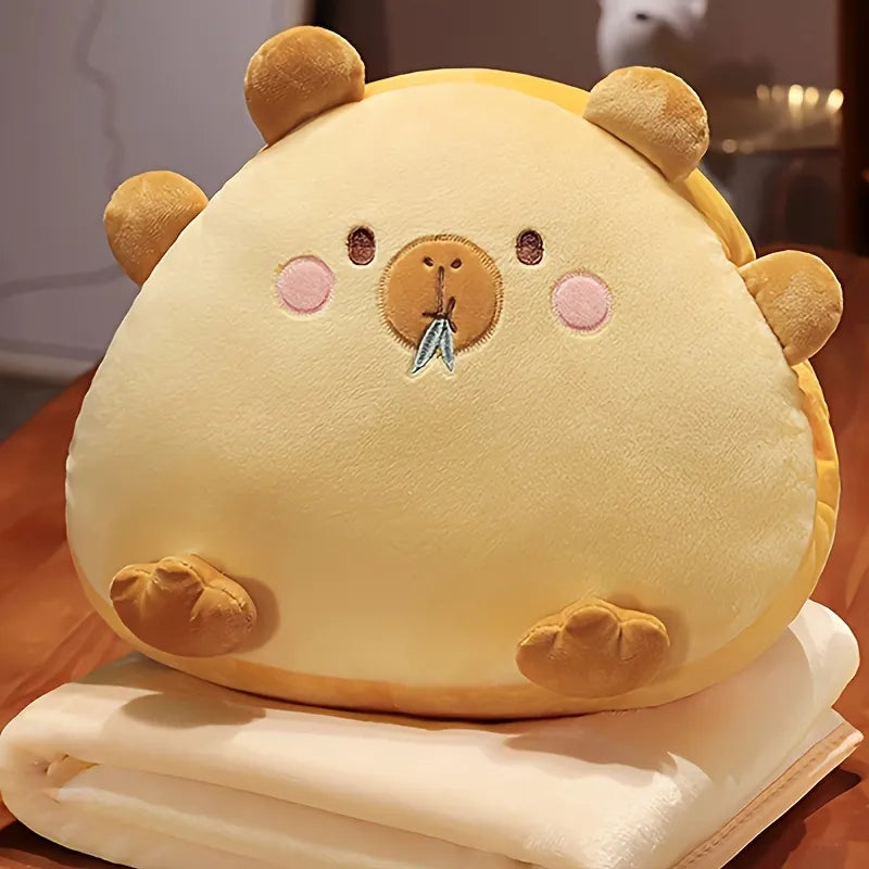 Cartoon Capybara Shaped Plush Pillow With Pillow Core