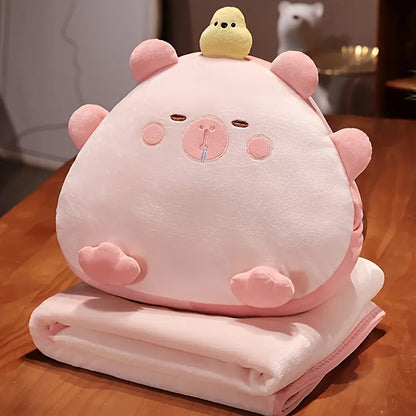 Cartoon Capybara Shaped Plush Pillow With Pillow Core