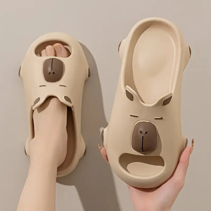 Cartoon Capybara Slippers