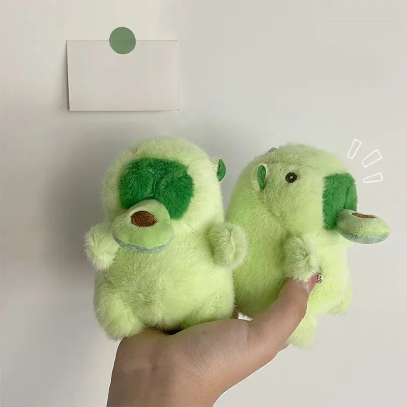 Cute Avocado Capybara Plush Keychain