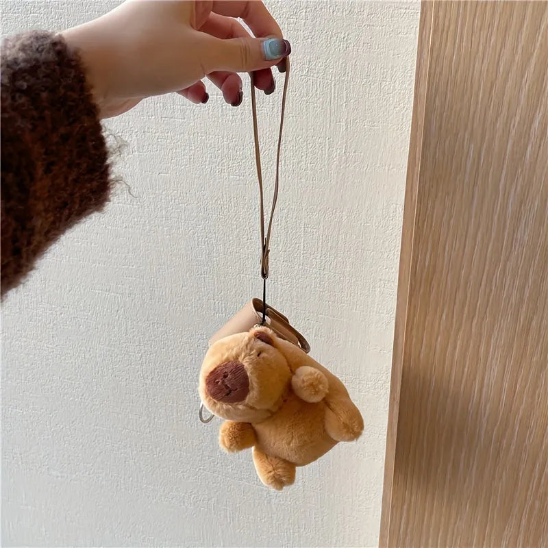 Cute Capybara  Faux Leather Case For Airpods 1/2