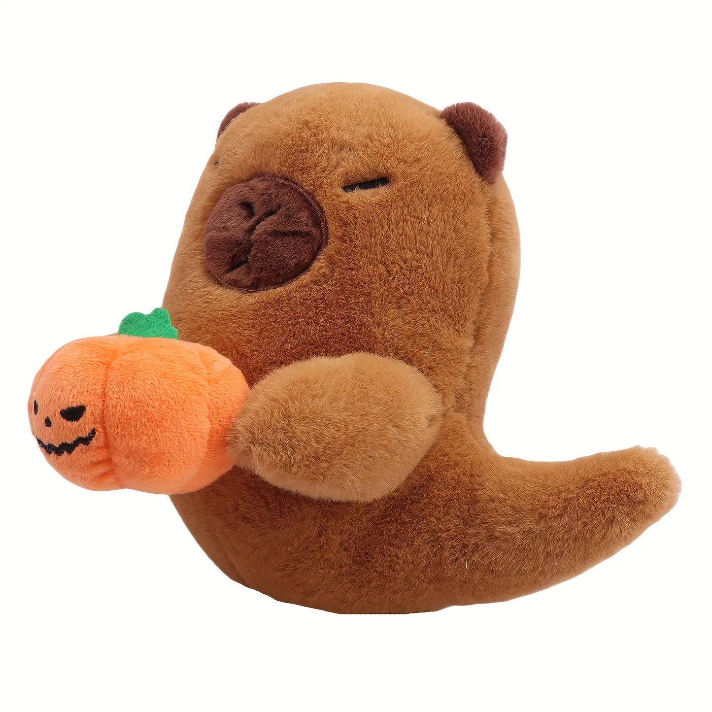 Cute Capybara Ghost Pumpkin Plush Pillow