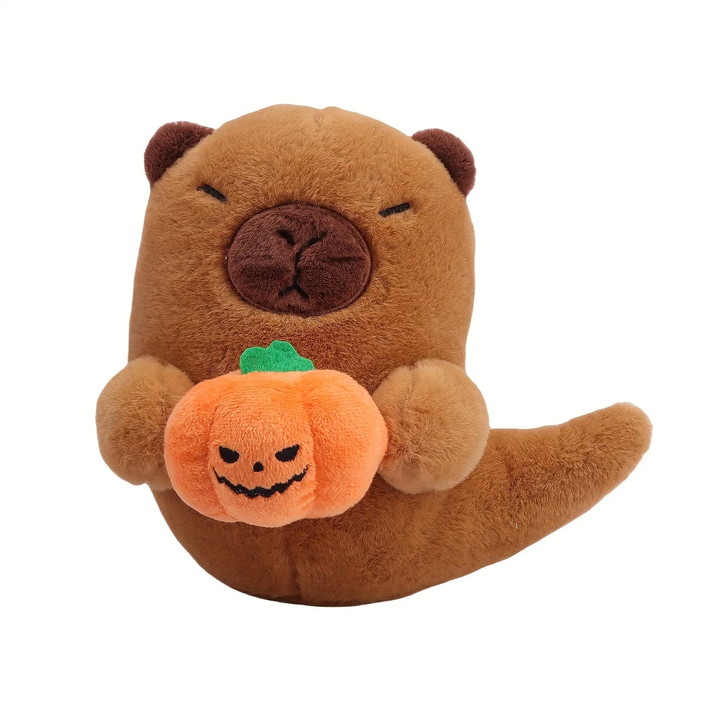 Cute Capybara Ghost Pumpkin Plush Pillow