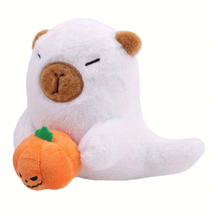 Cute Capybara Ghost Pumpkin Plush Pillow