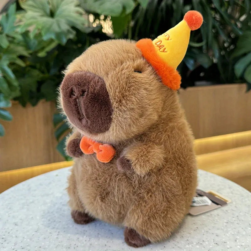 Cute Capybara Plush Birthday Hat