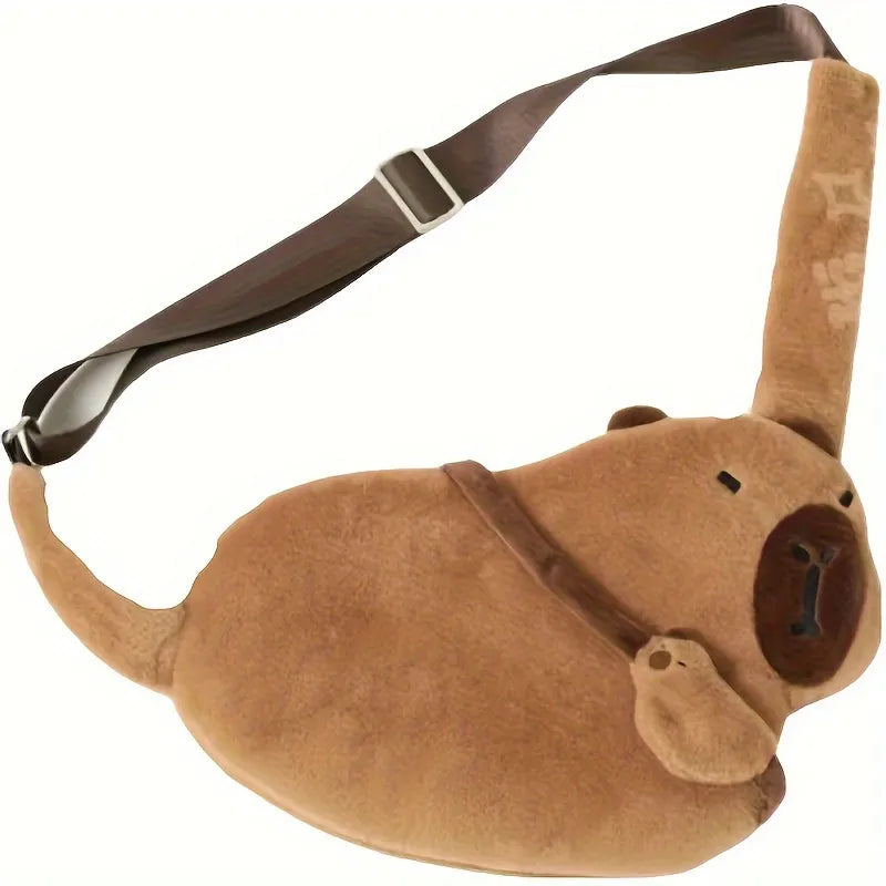 Cute Cartoon Capybara Plush Chest Bag