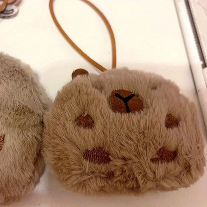 Cute Cartoon Capybara Plush Keychain