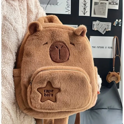 Cute Capybara Plush Backpack