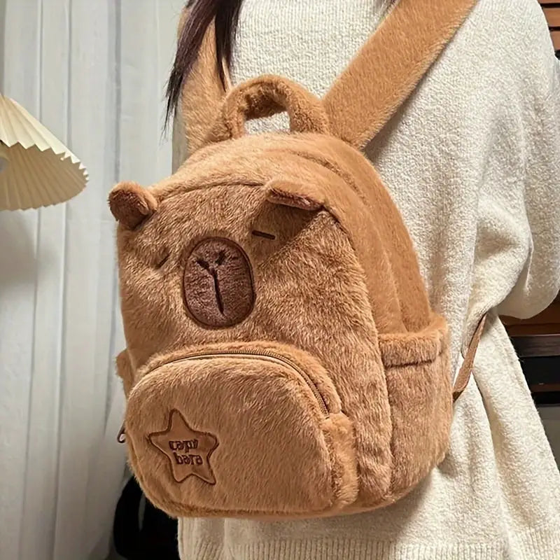 Cute Capybara Plush Backpack