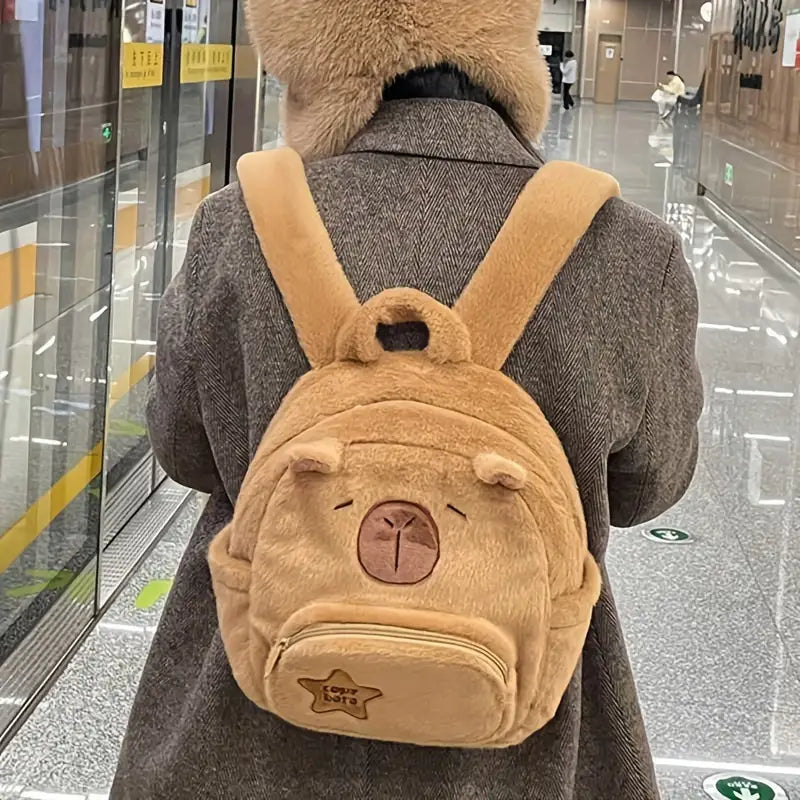 Cute Capybara Plush Backpack