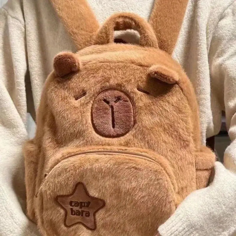 Cute Capybara Plush Backpack