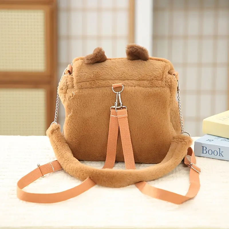 Cute Capybara Plush Crossbody Bag