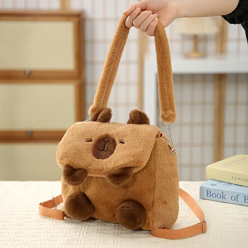 Cute Capybara Plush Crossbody Bag