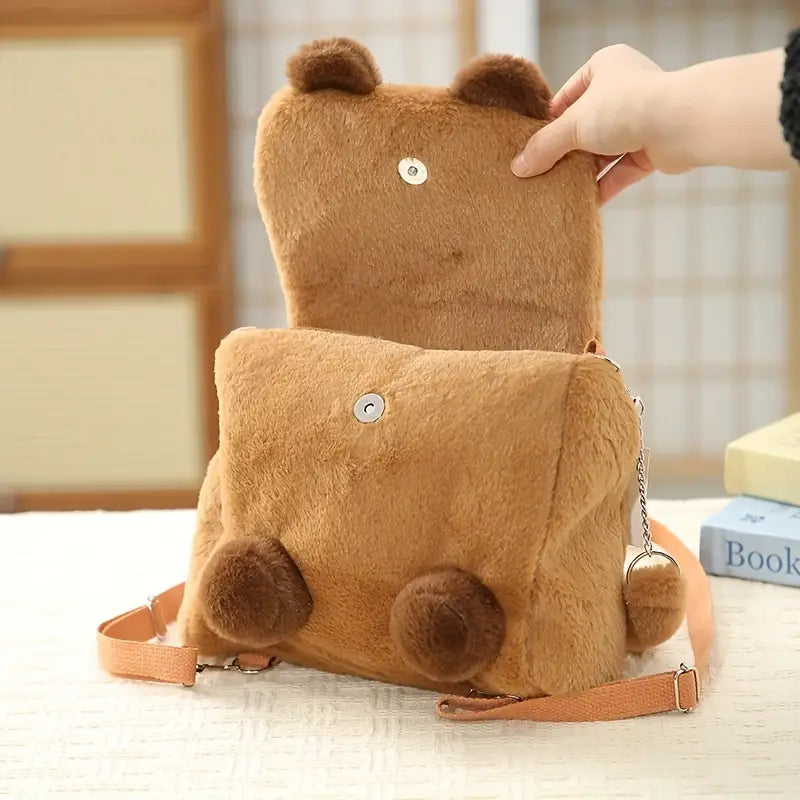 Cute Capybara Plush Crossbody Bag