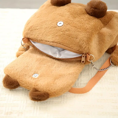 Cute Capybara Plush Crossbody Bag