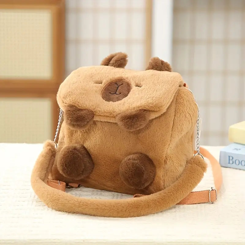 Cute Capybara Plush Crossbody Bag