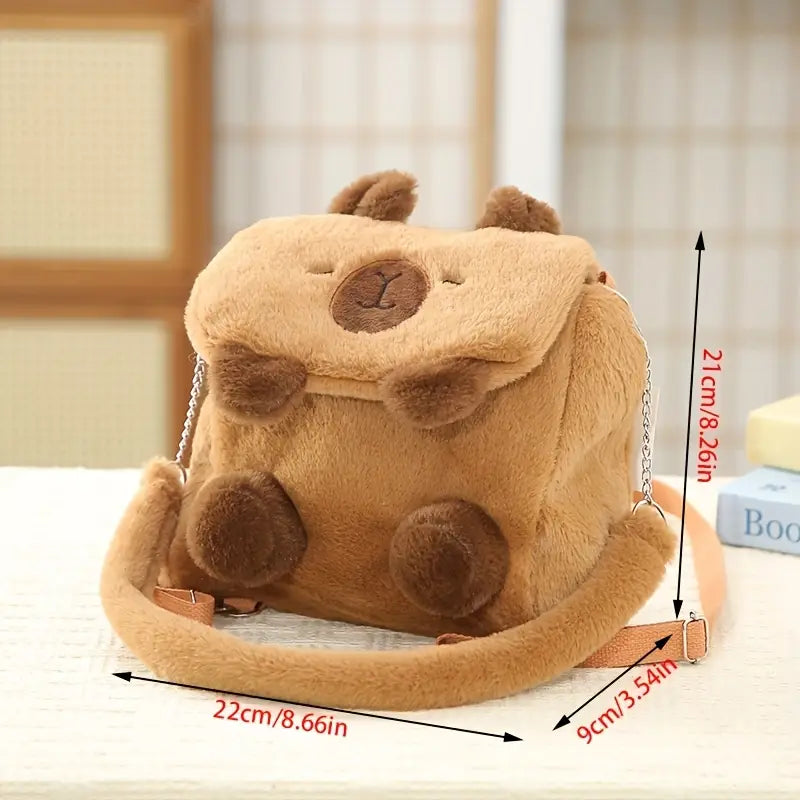 Cute Capybara Plush Crossbody Bag