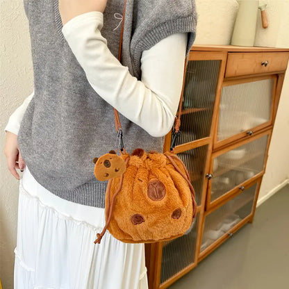 Cute Plush Capybara Crossbody Bags