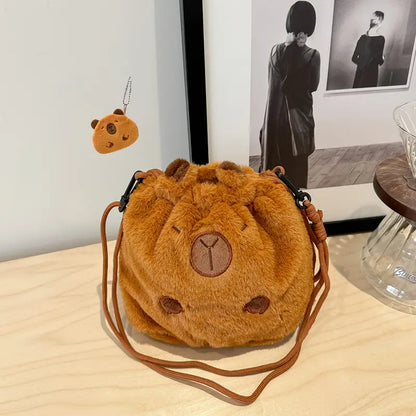 Cute Plush Capybara Crossbody Bags