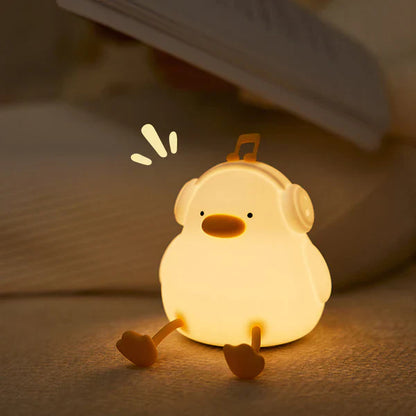 Kawaii Flower Duck LED Squishy Night Light