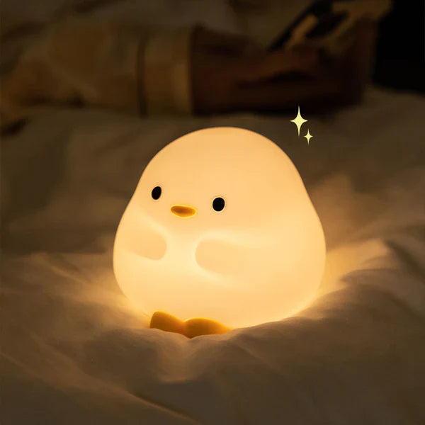 Kawaii Flower Duck LED Squishy Night Light