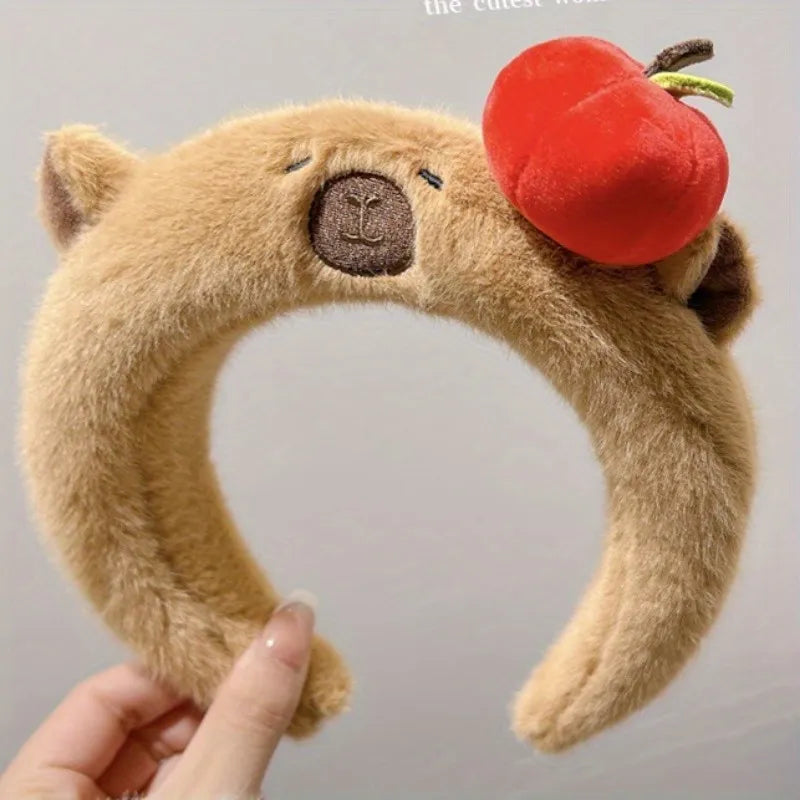 Ladies' Cute Capybara Plush Hair Strap