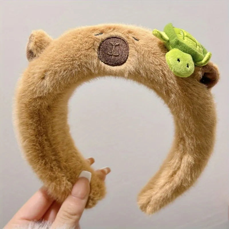 Ladies' Cute Capybara Plush Hair Strap