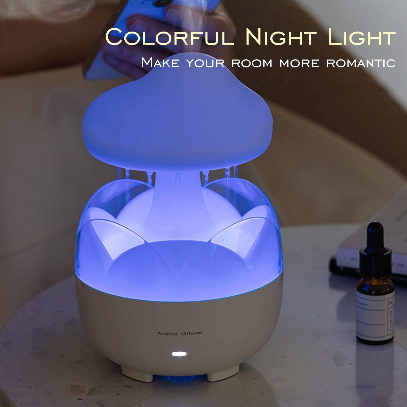 Raindrop Portable Humidifier Cloud Oil Diffuser 230ML