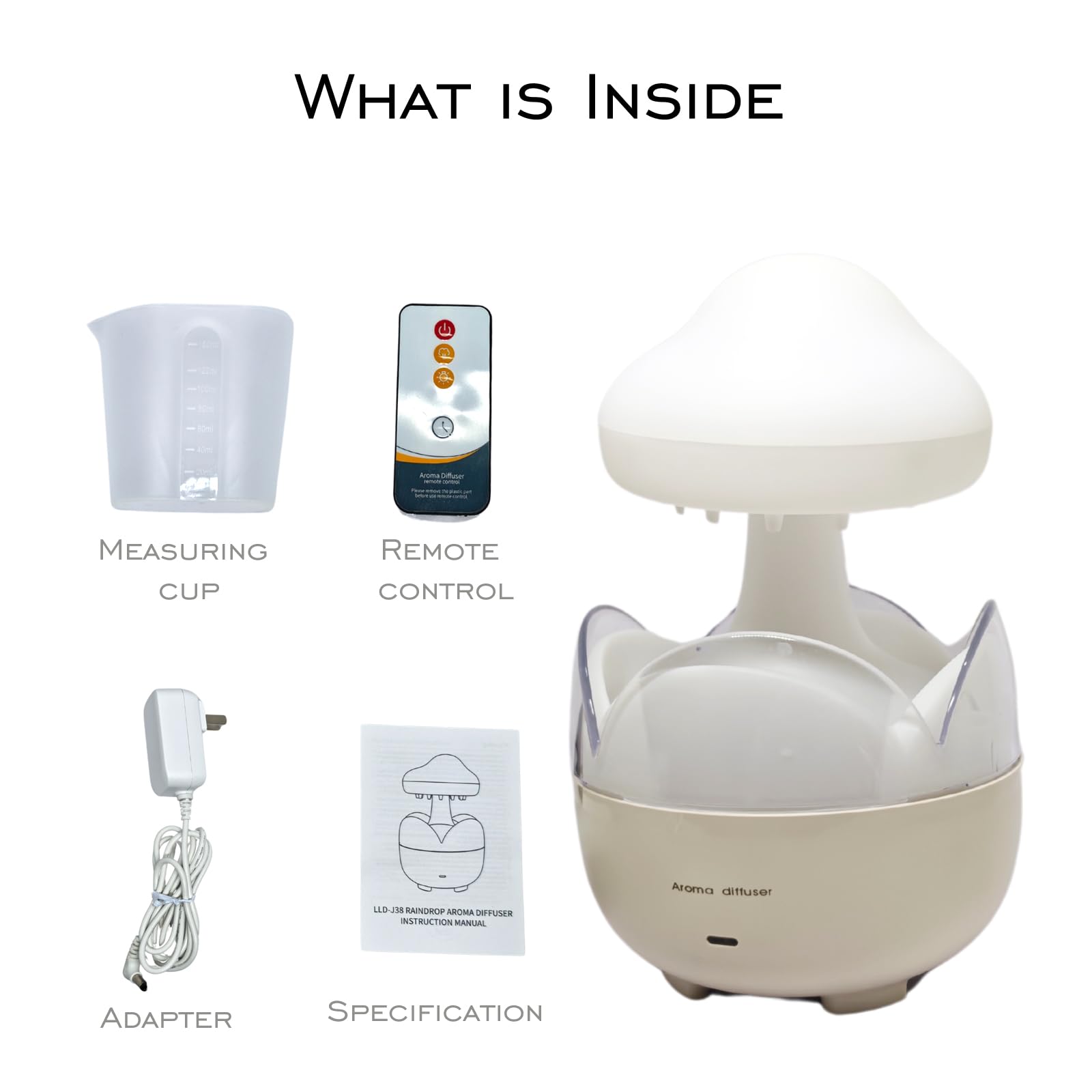Raindrop Portable Humidifier Cloud Oil Diffuser 230ML