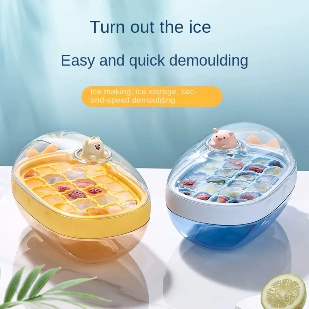 Cute Cartoon Rotating Knob Ice Cube Tray