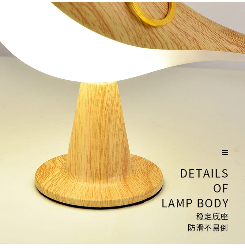 Wooden Bird LED Touch-Switch Night Lamp