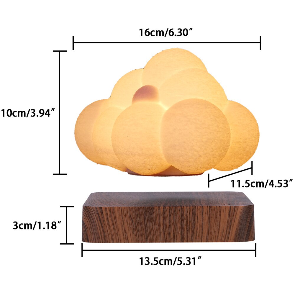 Lámpara de noche levitante con nube de burbujas magnética