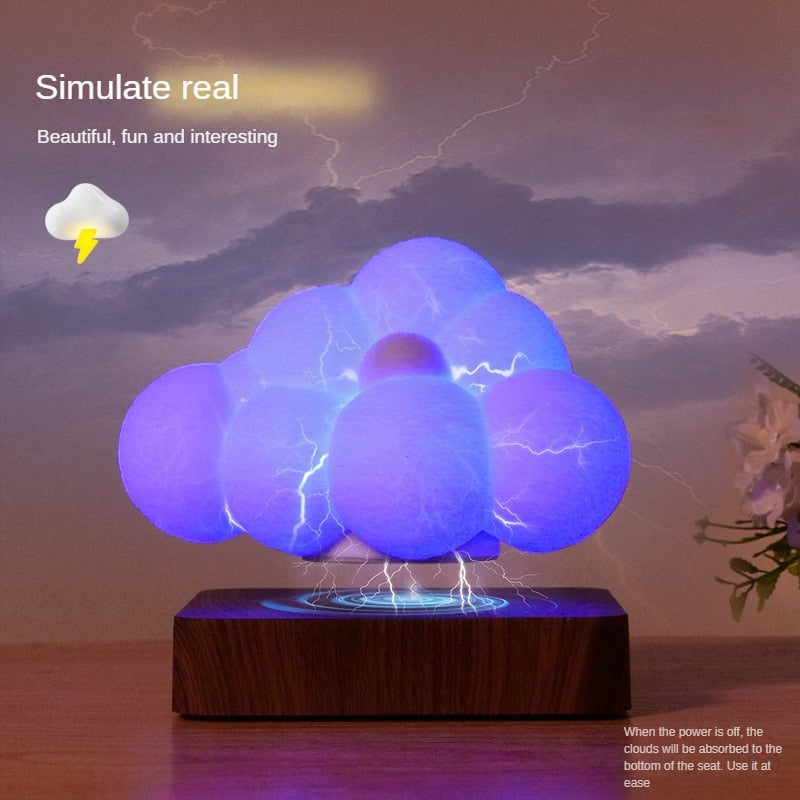 Lámpara de noche levitante con nube de burbujas magnética