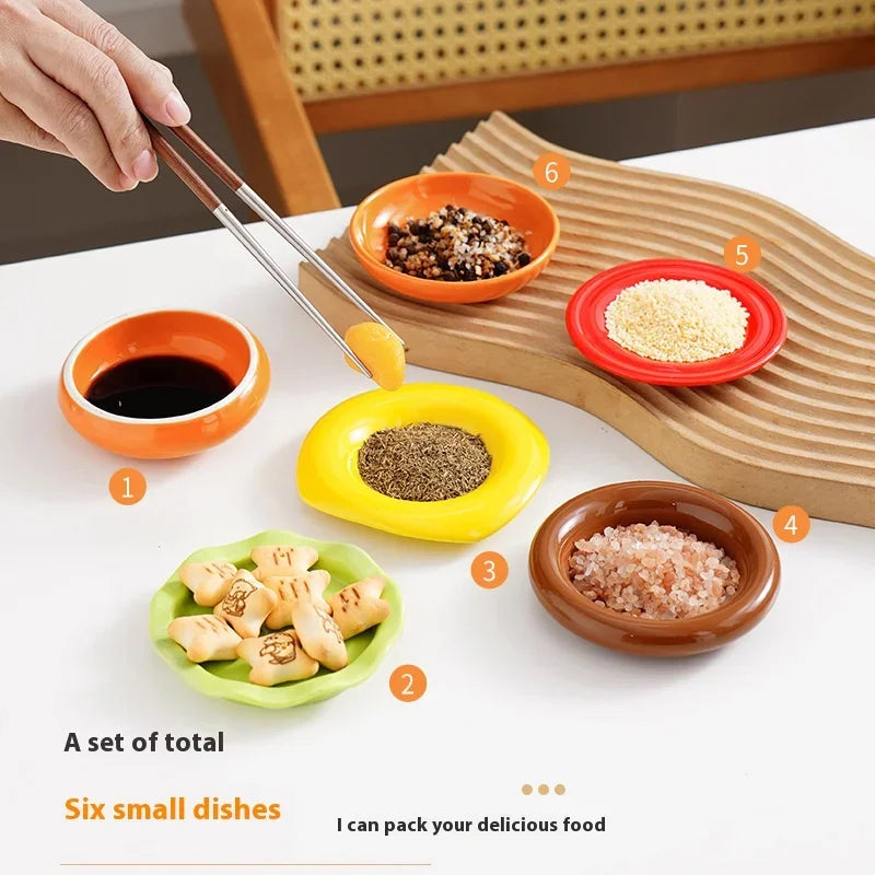 Mini Stacked Hamburger Ceramic Plate Set
