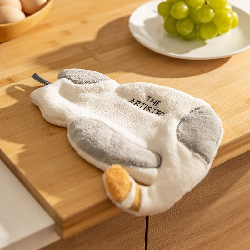 Cute Cat Hand Towels