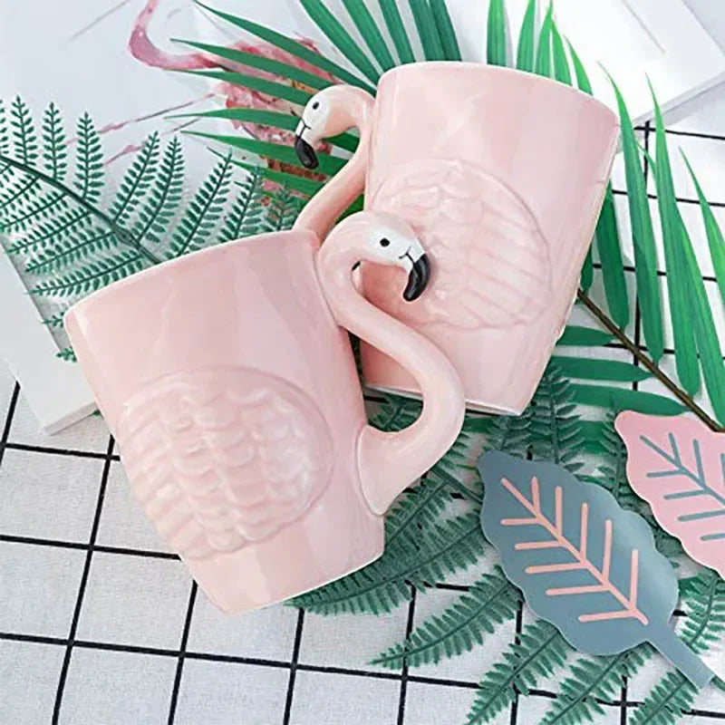 Pink Flamingo Ceramic Tea Set