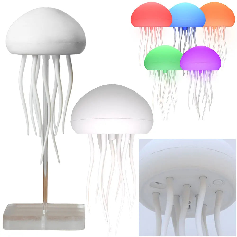 Lámpara de noche colgante con control de voz RGB de medusas