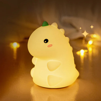 Squishy Silicone Dinosaur LED Night Light