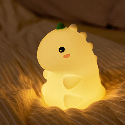 Squishy Silicone Dinosaur LED Night Light